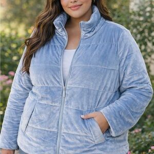 Ashley By 26 International Light Blue Puffer Jacket